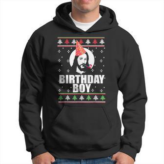 Jesus Nasty Christmas Knitted Jacket With Birthday Boy Kapuzenpullover - Geschenkecke