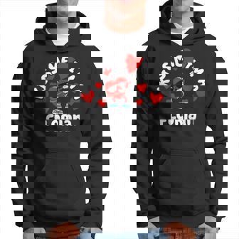 Kiss Me Dabbing Heart Prénom Personnalisé Florian Sweat à capuche - Cadeauxyz