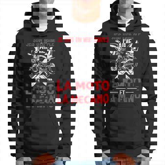 La Moto Et La Mecano Humour Motards Cadeau Motocycliste Sweat à capuche - Cadeauxyz