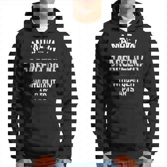 Lema Divertido Made In Barcelona Nacido En Barcelona Sin Mangas Sudadera - Regaloses