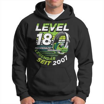 Level 18 Birthday Boy Gamer Man Decoration Age 2007 Kapuzenpullover - Geschenkecke