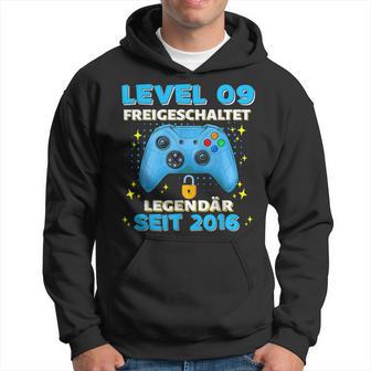 Level 9 Jahre Geburtstags Junge Gamer 2016 Geburtstag Kapuzenpullover - Geschenkecke