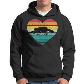 I Love Platypus Silhouette Heart Wilderness Australia Kapuzenpullover - Geschenkecke