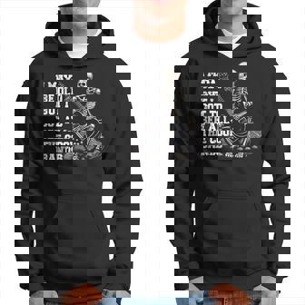 I May Be Old Cool Bands Squelette Joue Guitare Rock Music Sweat à capuche - Cadeauxyz