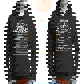 Mécanicien Tarif Horaire Humour Mécano Mecanique Automobile Sweat à capuche - Cadeauxyz