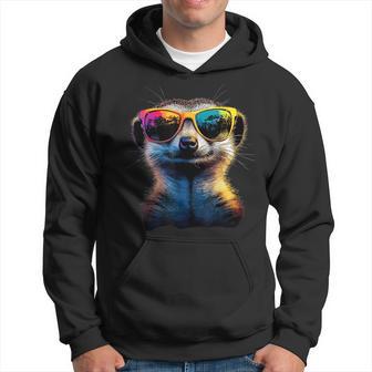 Meerkat With Sunglasses Colourful Popart Cute Meerkat Kapuzenpullover - Geschenkecke