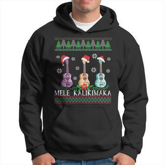 Mele Kalikimaka Hawaiian Christmas Ukulele Ugly Kapuzenpullover - Geschenkecke