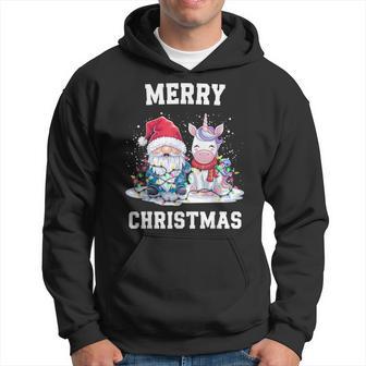 Merry Christmas Santa Hat Gnome Unicorn Xmas Party Christmas Kapuzenpullover - Geschenkecke