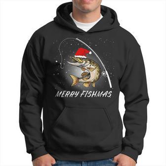 Merry Fishmas Fishing Zander Christmas Kapuzenpullover - Geschenkecke