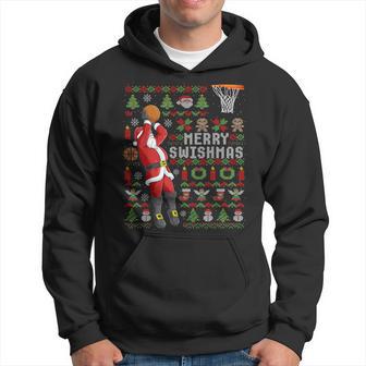 Merry Swishmas Ugly Christmas Basketball Christmas Kapuzenpullover - Geschenkecke