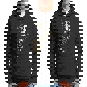 Microphone De Musique Rétro Avec Notes De Musique Et Clef Sweat à capuche - Cadeauxyz