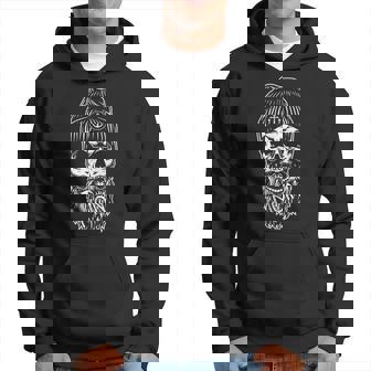 Moin Calavera Con Barba Y Sombrero De Ancla Calavera Sudadera - Regaloses