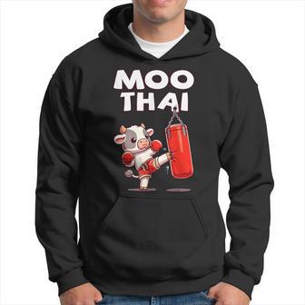 Moo Thai Muay Thai Cow Thai Boxing For Children Muay Thai Kapuzenpullover - Geschenkecke