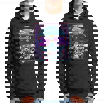 Moon With Sunglasses Astronaute Moon Space Rocket Graphic Sweat à capuche - Cadeauxyz