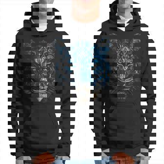 Obra De Arte Tigre Ojos Azules Arte Animal Tigre Sudadera - Regaloses