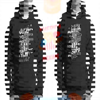 Oso Boxeador América Proud Red Boxer Sudadera - Regaloses
