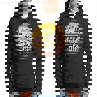 Papa Caravan Caravane Mobile Rétro Inscription Homme Sweat à capuche - Cadeauxyz