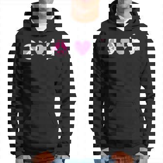 Peace Love Pâques Signe De Paix Lapin Coeur Hippie Sweat à capuche - Cadeauxyz