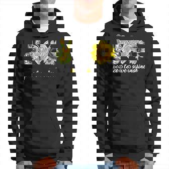 Peace Love Tournesol Hippie Amoureux De Tournesol Sweat à capuche - Cadeauxyz