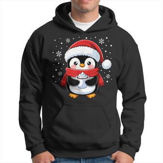 Penguin Christmas Santa Claus Cute Penguin Love Kapuzenpullover - Geschenkecke