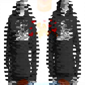 Perro Spaniel Bretón Con Peluche Y Muchos Corazones Sudadera - Regaloses