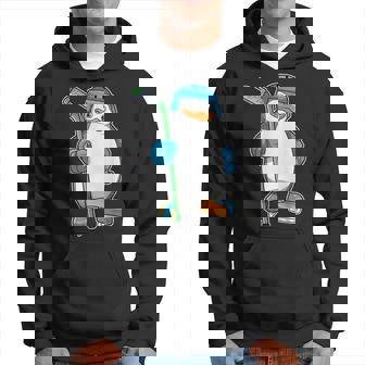 Pingüino Hockey Sobre Hielo Palo De Hockey Deportes Sudadera - Regaloses