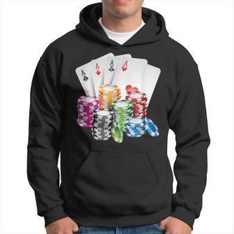 Poker Gambling Game Cards Chips Casino Poker Kapuzenpullover - Geschenkecke