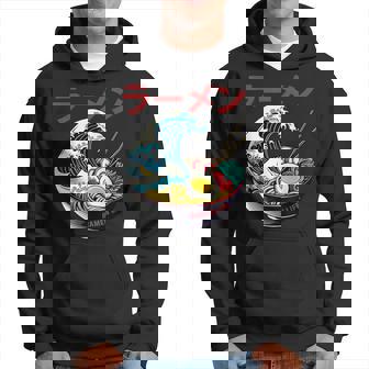 Ramen Rétro La Grandeague Hokusai Kanji Sweat à capuche - Cadeauxyz