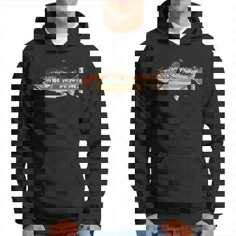 Rétro Motif Poisson Truite Pêche Nature Sweat à capuche - Cadeauxyz