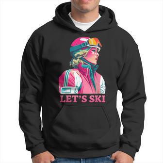 Retrointage Ski 80Er 90Er Jahre Skifahren Outfit Herren Damen Kapuzenpullover - Geschenkecke