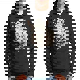 Rinoceronte Animal Print Dibujo Rinoceronte Naturaleza Motivo Sudadera - Regaloses