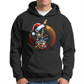 Rock & Roll Santa Guitar Guitar Christmas Kapuzenpullover - Geschenkecke