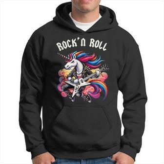 Rock'n Roll-Einhorn Rockstar-Einhorn Punk-Goth-Band Lustig Kapuzenpullover - Geschenkecke