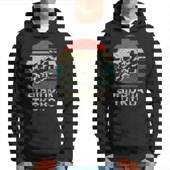 Shibuya Tokyo Japonais Personnage Kanji Circulaire Rétro Coucher De Soleil Sweat à capuche - Cadeauxyz