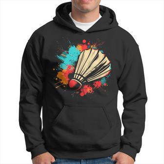 Shuttlecock Graffiti Badminton Lovers Badminton Hall Kapuzenpullover - Geschenkecke