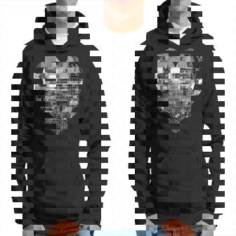 Silver Disco Ball Heart Kapuzenpullover - Geschenkecke