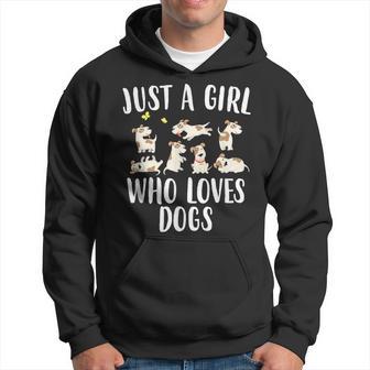 Solo Una Chica Que Ama A Los Perros Con Divertidos Perros Lindos Sudadera - Regaloses