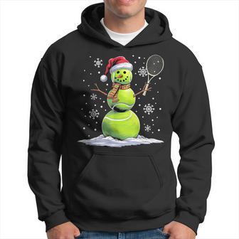 Tennis Snowman Tennis Player Santa Hat Christmas Kapuzenpullover - Geschenkecke