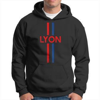 Tous Lyonnais Apparel Co Supporter Lyonnais Foot Ou Habitant Équipe De Lyon Cadeau Noir -Adultes Small Classic Manche Courte Rayure Sweat à capuche - Cadeauxyz