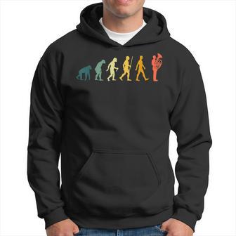 Tubaspieler Evolution Tubist Retro Musician Development Tuba Kapuzenpullover - Geschenkecke