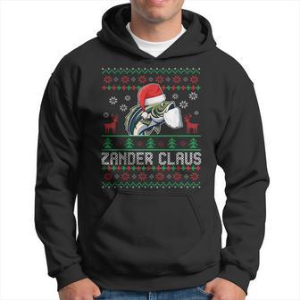 Ugly Christmas Zander Claus Angler Weihnachten Fishing Sports Kapuzenpullover - Geschenkecke