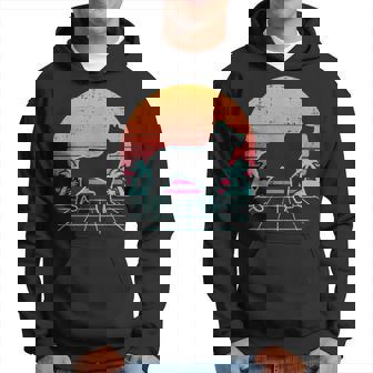 Vaporwave Chien Heeler Retro Sunset Mignon Pet Lover Cadeau Sweat à capuche - Cadeauxyz