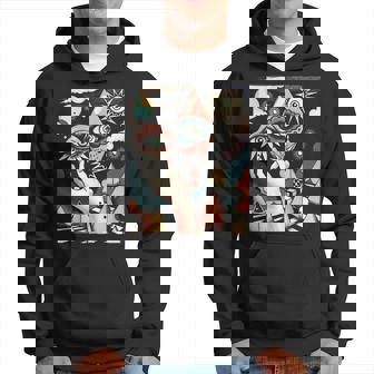 Vintage Abstracto Cuadros Surrealista Arte Ojos Pirámide Sudadera - Regaloses