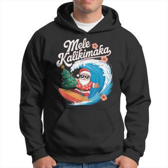 Vintage Cute Mele Kalikimaka Christmas Santa Surfing Costume Kapuzenpullover - Geschenkecke