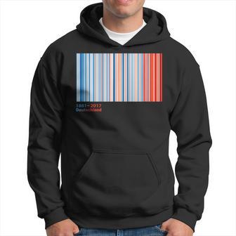 Warmth Stripes Germany Annual Temperatures Kapuzenpullover - Geschenkecke