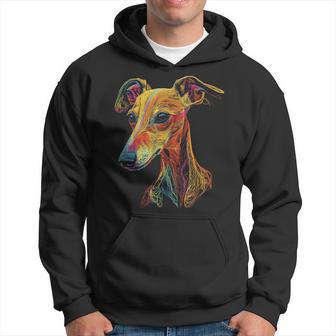 Whippet Dog Motif Pet Illustration Colourful Whippet Kapuzenpullover - Geschenkecke