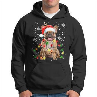 Xmas Lighting Santa French Bulldog Dog Christmas Kapuzenpullover - Geschenkecke