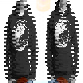 Yin Yang Cats Humoristique Yin Yang Sweat à capuche - Cadeauxyz