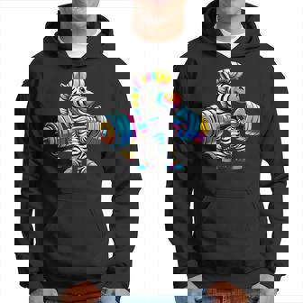 Zebra Barbell Entrenamiento Fitness Diseño Colorido Sudadera - Regaloses