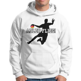 Adler Flieg Handball Fan Outfit Gray Kapuzenpullover - Geschenkecke